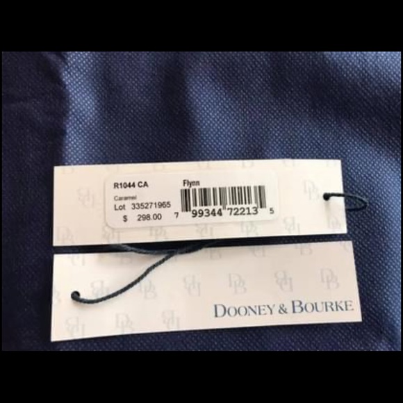 BRAND NEW w tags Dooney & Bourke pebbled leather Flynn shoulder bag in Caramel - Picture 5 of 9